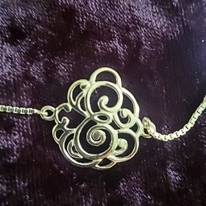 Sterling silver monogram initial bracelet